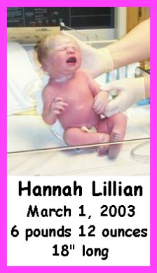 Hannah - Newborn Stats