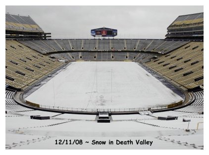 snow in tiger stadium