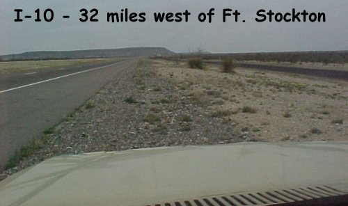 32.7 milea west of Ft.Stockton